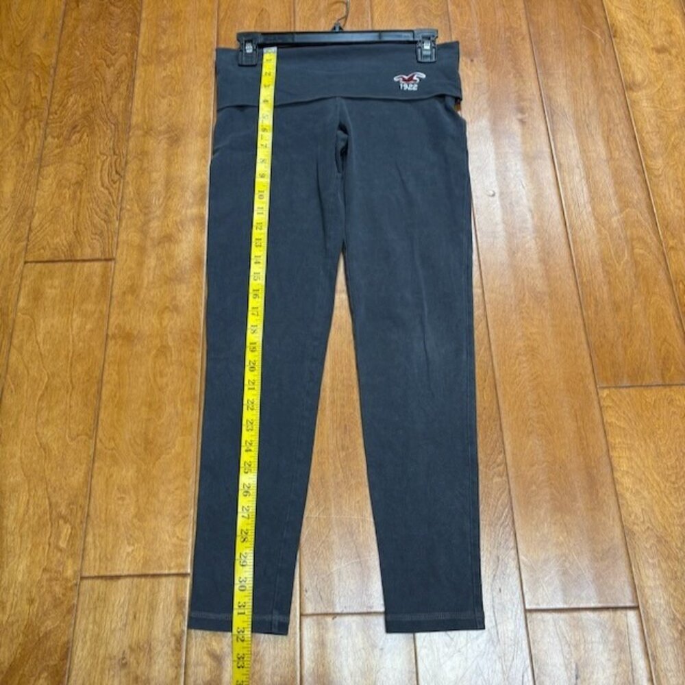 Vintage Hollister Y2K Fold Over Leggings Size S Spellout Logo 90s Embroidered - Picture 5 of 9